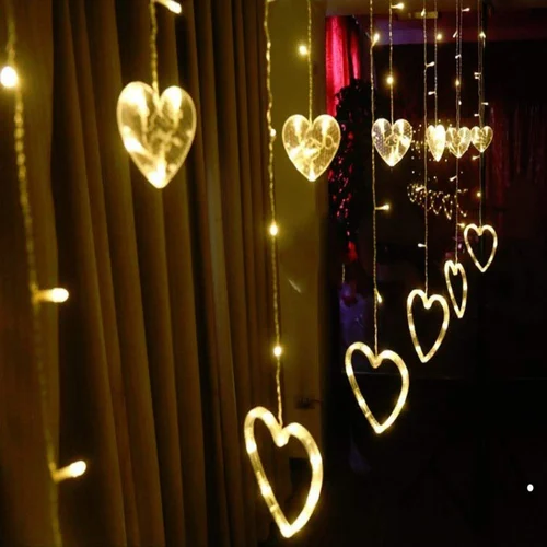 Heart Curtain Light (5 Big & 5 Small Hearts), led